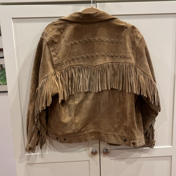 1970s Vintage Learsi Suede Fringe Western Jacket; Size M - Picture 4 of 11